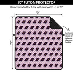 Purple Holy Bible Pattern Print Futon Protector