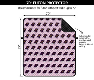 Purple Holy Bible Pattern Print Futon Protector