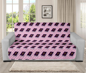 Purple Holy Bible Pattern Print Futon Protector