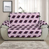 Purple Holy Bible Pattern Print Half Sofa Protector