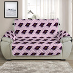 Purple Holy Bible Pattern Print Half Sofa Protector