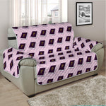 Purple Holy Bible Pattern Print Half Sofa Protector