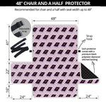 Purple Holy Bible Pattern Print Half Sofa Protector