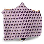 Purple Holy Bible Pattern Print Hooded Blanket