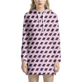 Purple Holy Bible Pattern Print Pullover Hoodie Dress
