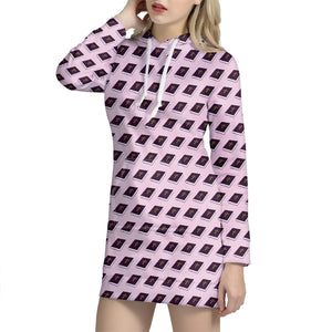 Purple Holy Bible Pattern Print Hoodie Dress