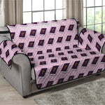 Purple Holy Bible Pattern Print Loveseat Protector