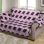 Purple Holy Bible Pattern Print Loveseat Protector