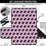 Purple Holy Bible Pattern Print Loveseat Protector