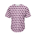 Purple Holy Bible Pattern Print Men's Baseball Jersey
