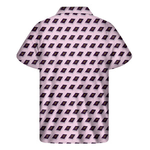 Purple Holy Bible Pattern Print Men's Short Sleeve Shirt