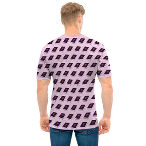 Purple Holy Bible Pattern Print Men's T-Shirt