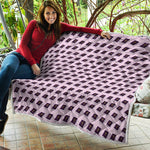 Purple Holy Bible Pattern Print Quilt