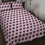 Purple Holy Bible Pattern Print Quilt Bed Set