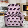 Purple Holy Bible Pattern Print Recliner Slipcover