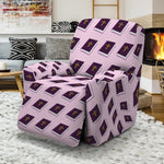 Purple Holy Bible Pattern Print Recliner Slipcover