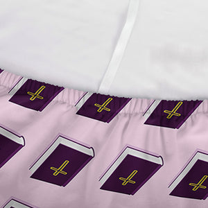 Purple Holy Bible Pattern Print Sofa Cover