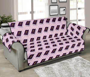 Purple Holy Bible Pattern Print Sofa Protector