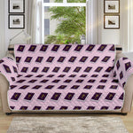 Purple Holy Bible Pattern Print Sofa Protector