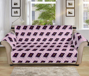 Purple Holy Bible Pattern Print Sofa Protector