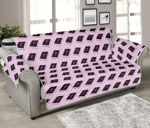 Purple Holy Bible Pattern Print Sofa Protector