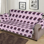 Purple Holy Bible Pattern Print Sofa Protector