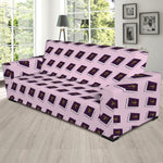 Purple Holy Bible Pattern Print Sofa Slipcover