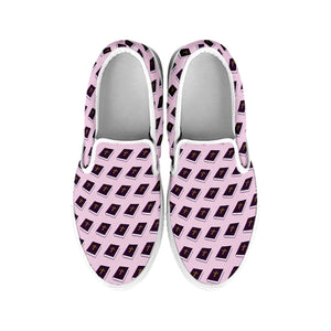 Purple Holy Bible Pattern Print White Slip On Shoes