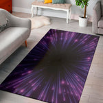 Purple Hyperspace Print Area Rug