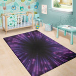 Purple Hyperspace Print Area Rug