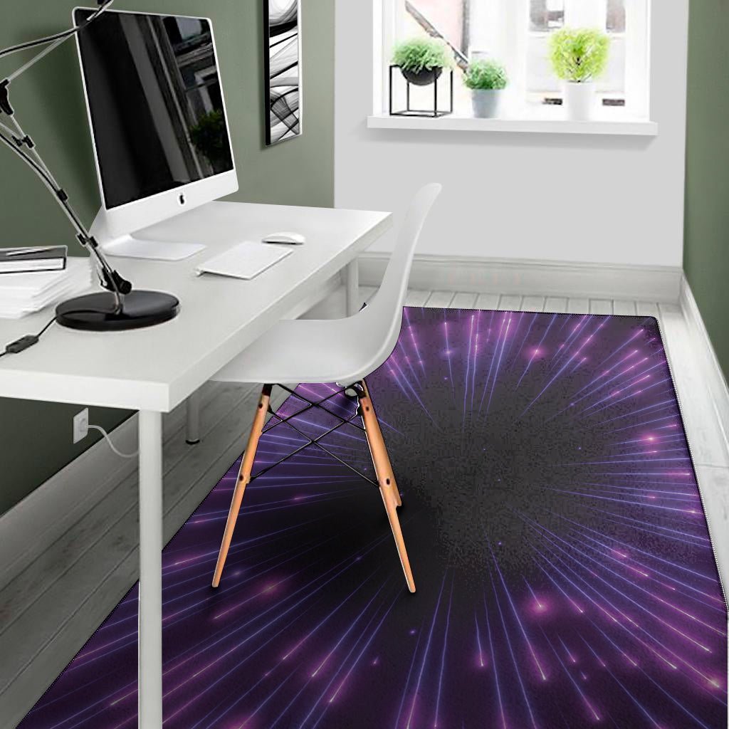 Purple Hyperspace Print Area Rug