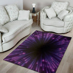 Purple Hyperspace Print Area Rug