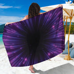 Purple Hyperspace Print Beach Sarong Wrap