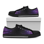 Purple Hyperspace Print Black Low Top Shoes