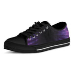 Purple Hyperspace Print Black Low Top Shoes