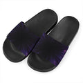 Purple Hyperspace Print Black Slide Sandals