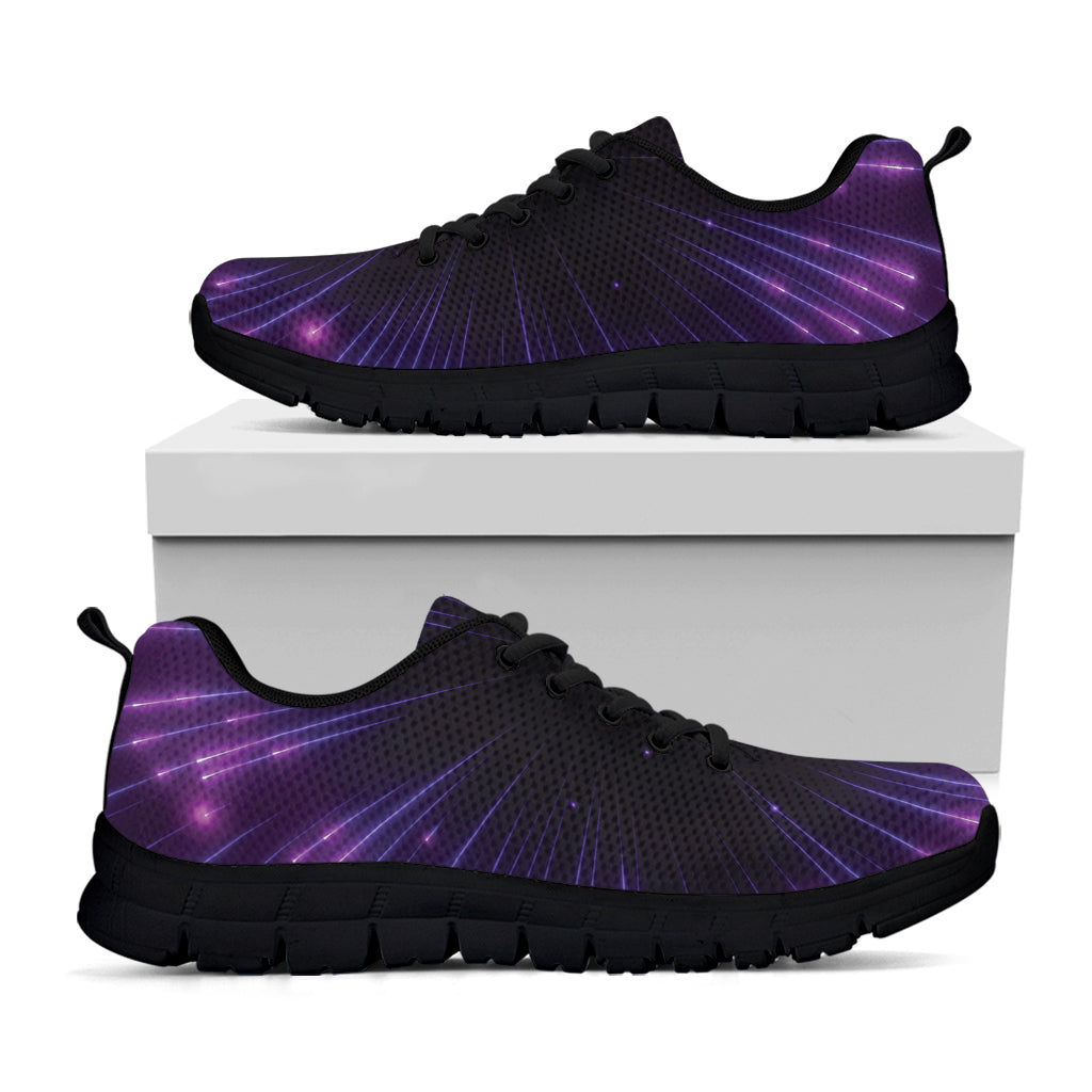 Purple Hyperspace Print Black Sneakers