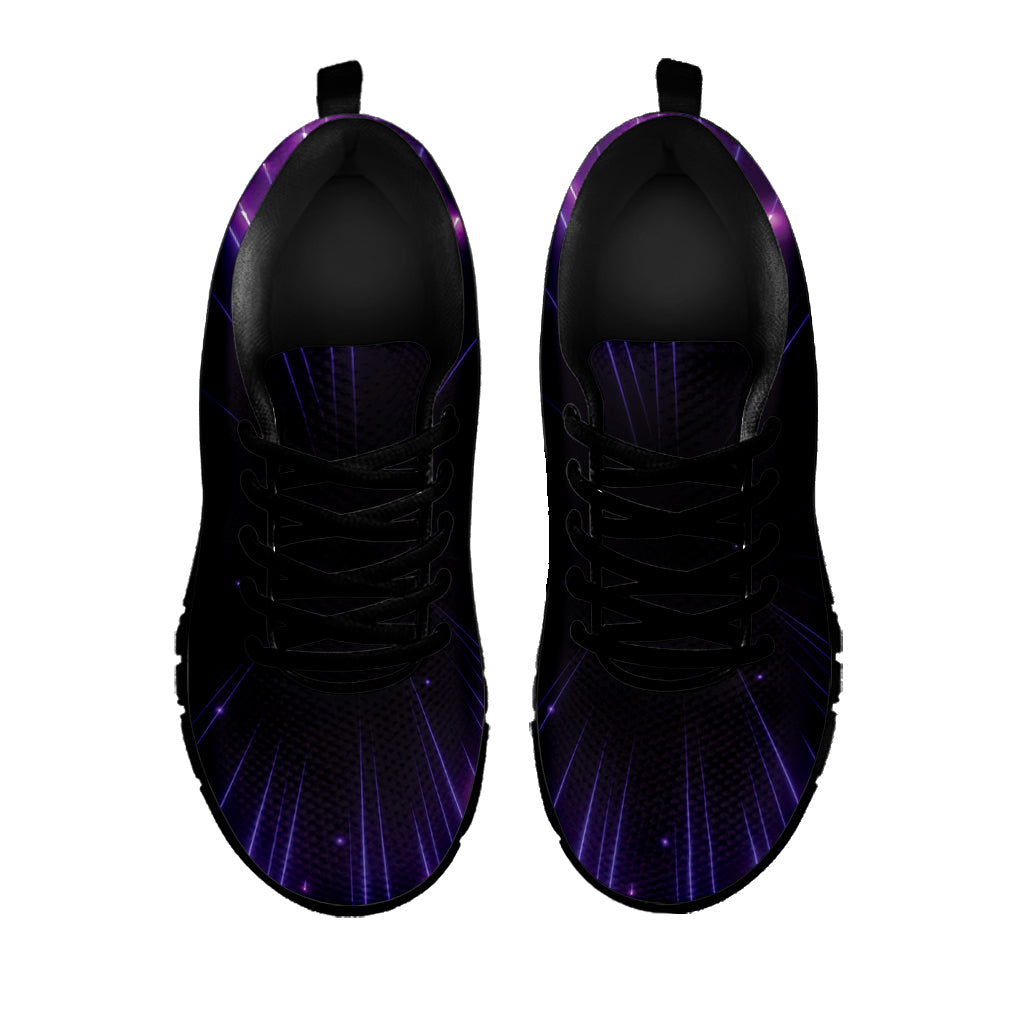 Purple Hyperspace Print Black Sneakers