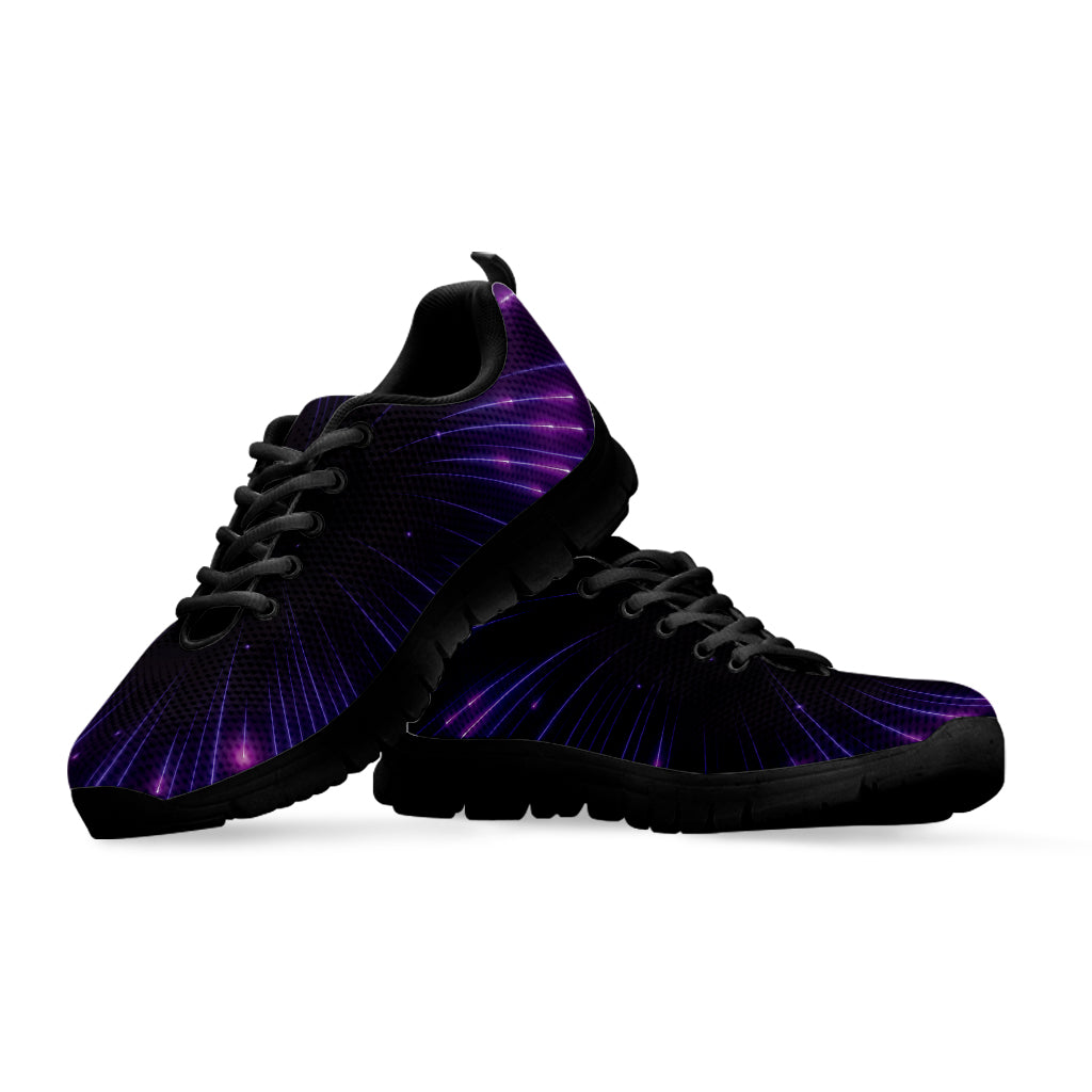 Purple Hyperspace Print Black Sneakers
