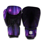 Purple Hyperspace Print Boxing Gloves