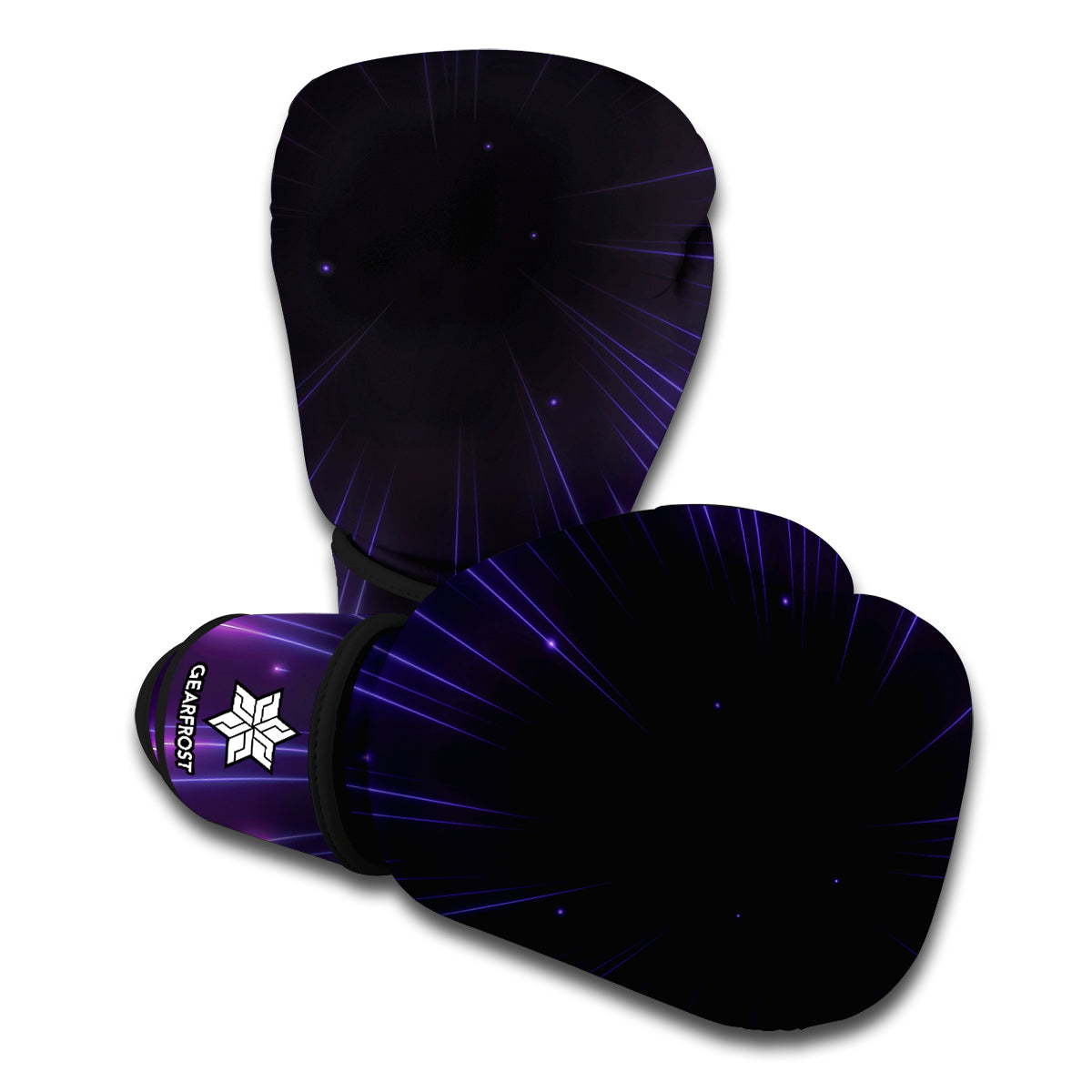 Purple Hyperspace Print Boxing Gloves