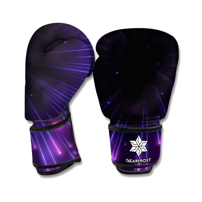 Purple Hyperspace Print Boxing Gloves