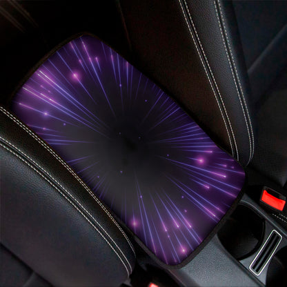 Purple Hyperspace Print Car Center Console Cover