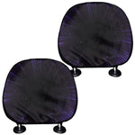 Purple Hyperspace Print Car Headrest Covers