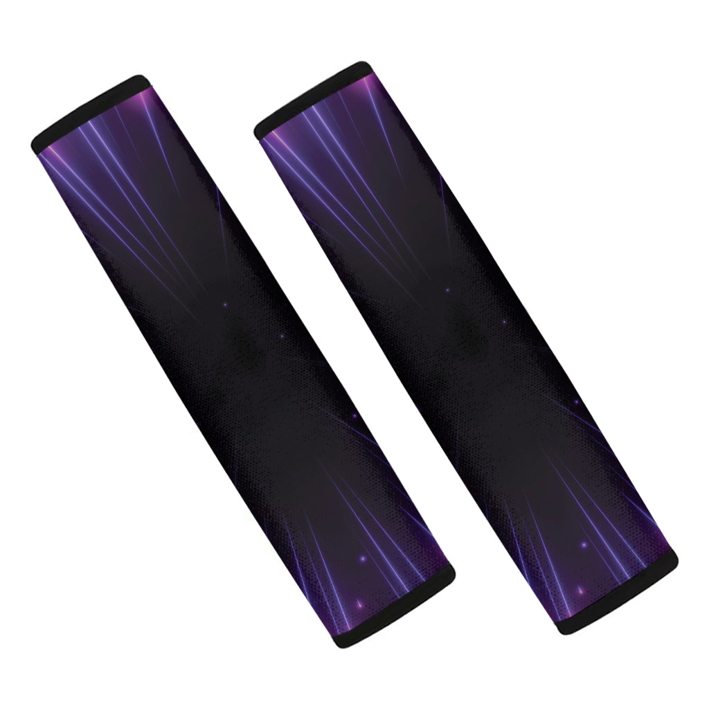Purple Hyperspace Print Car Seat Belt Covers
