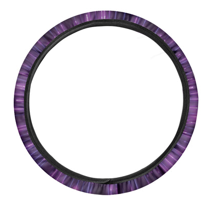 Purple Hyperspace Print Car Steering Wheel Cover