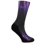 Purple Hyperspace Print Crew Socks