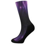 Purple Hyperspace Print Crew Socks