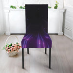 Purple Hyperspace Print Dining Chair Slipcover