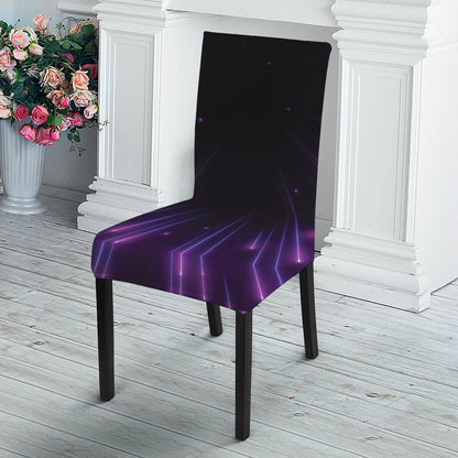 Purple Hyperspace Print Dining Chair Slipcover